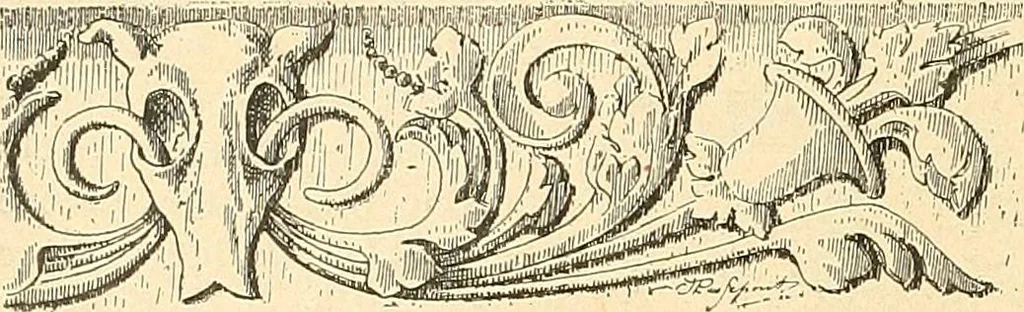 An illustration from Étude des ornements : première partie : dauphins-écailles-bucrânes-grecques-guirlandes-flots grecs, 1896, leaf 97