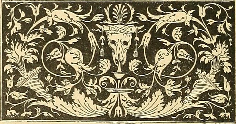 An illustration from Étude des ornements : première partie : dauphins-écailles-bucrânes-grecques-guirlandes-flots grecs, 1896, leaf 97