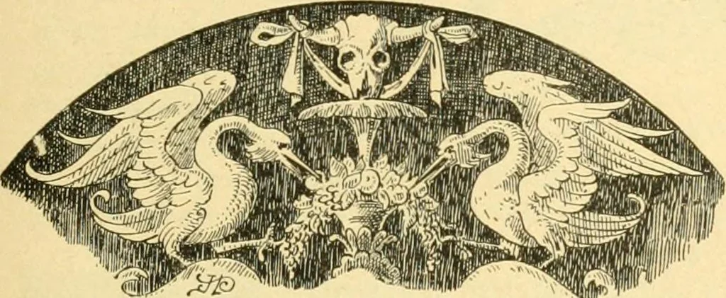 An illustration from Étude des ornements : première partie : dauphins-écailles-bucrânes-grecques-guirlandes-flots grecs, 1896, leaf 98