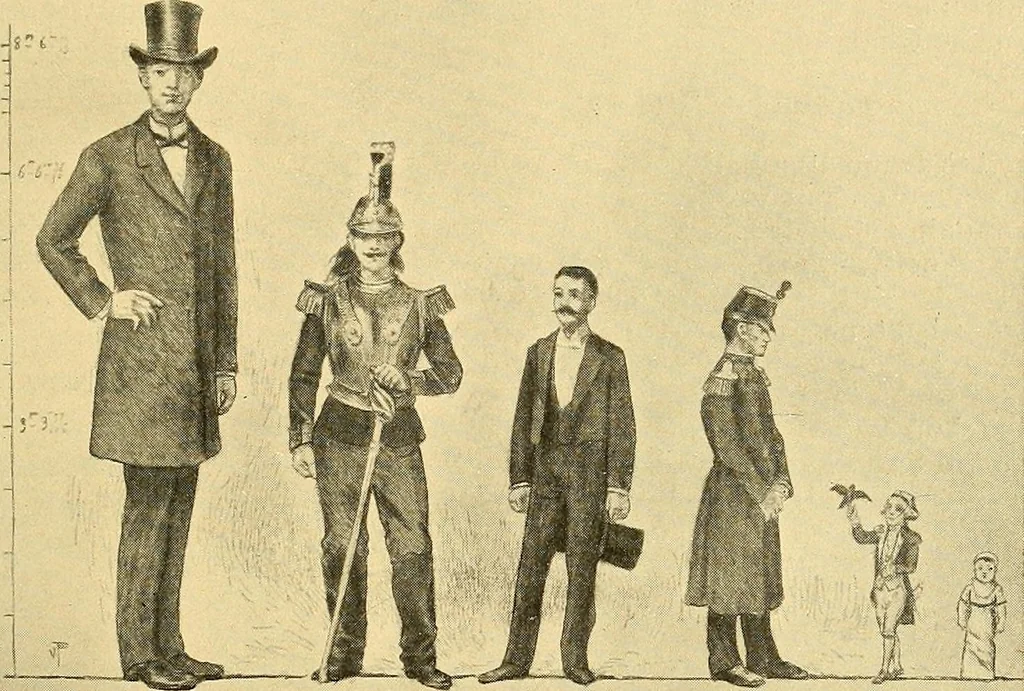 An illustration from Études biologiques sur les géants, 1904, leaf 170