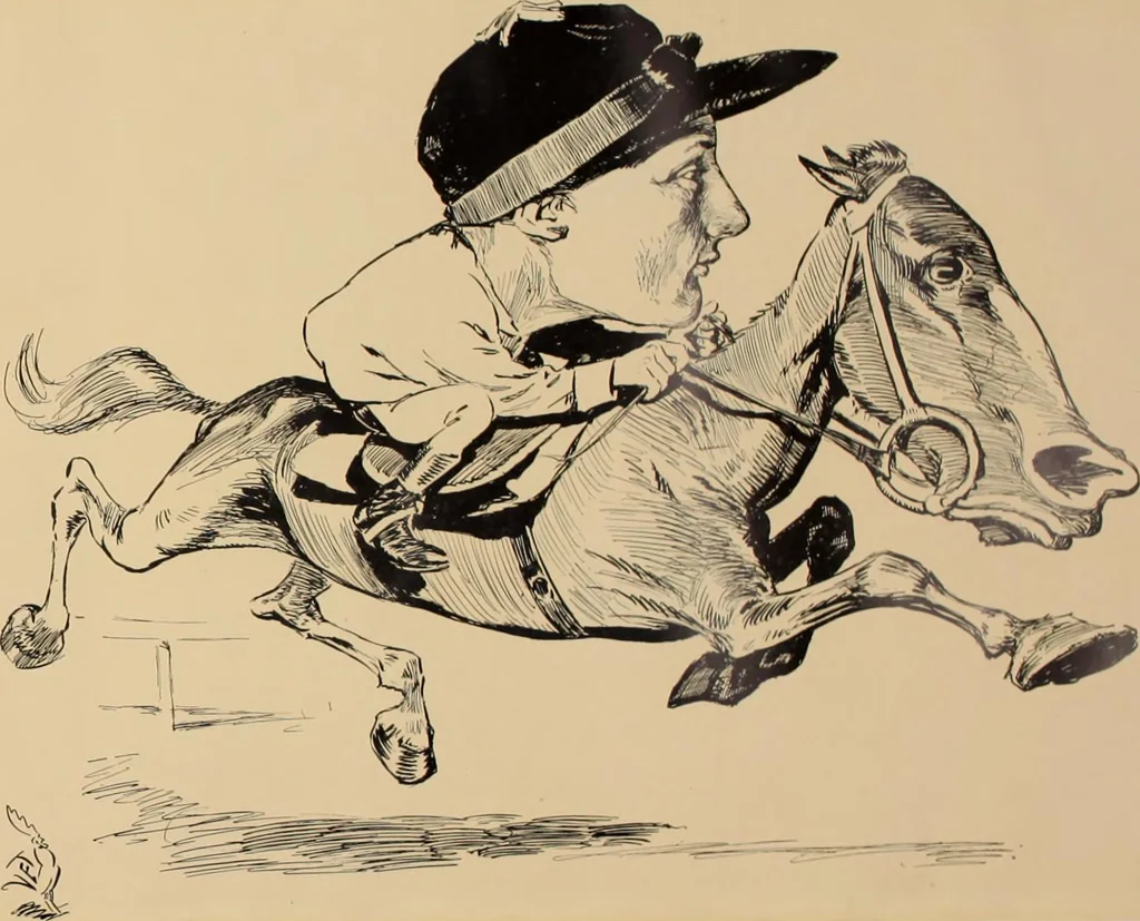 An illustration from Turf in caricature., 1900, leaf 12
