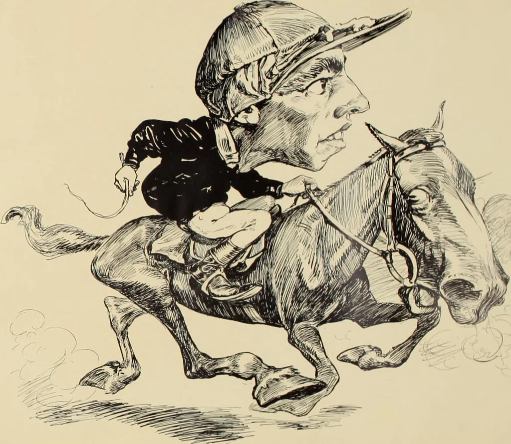An illustration from Turf in caricature., 1900, leaf 16