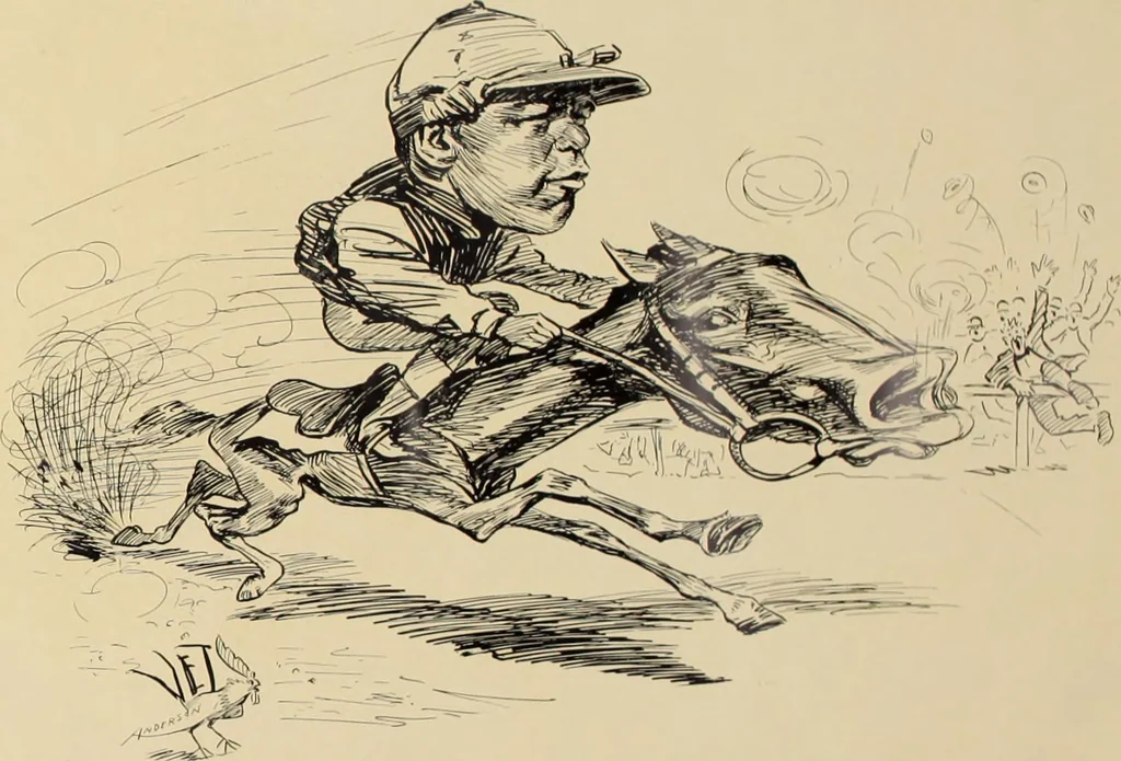 An illustration from Turf in caricature., 1900, leaf 28