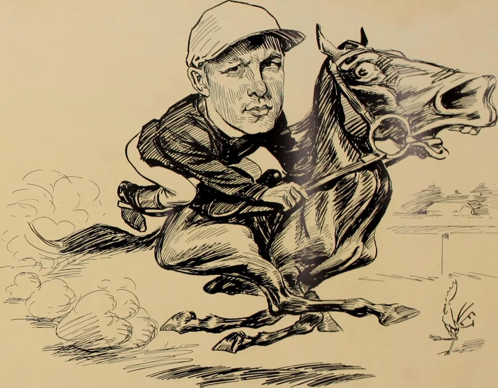 An illustration from Turf in caricature., 1900, leaf 34