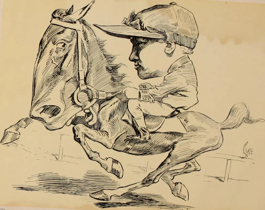 An illustration from Turf in caricature., 1900, leaf 40