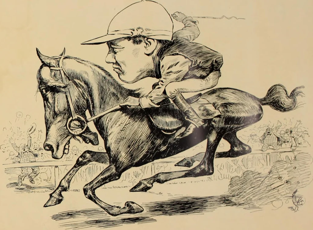 An illustration from Turf in caricature., 1900, leaf 6