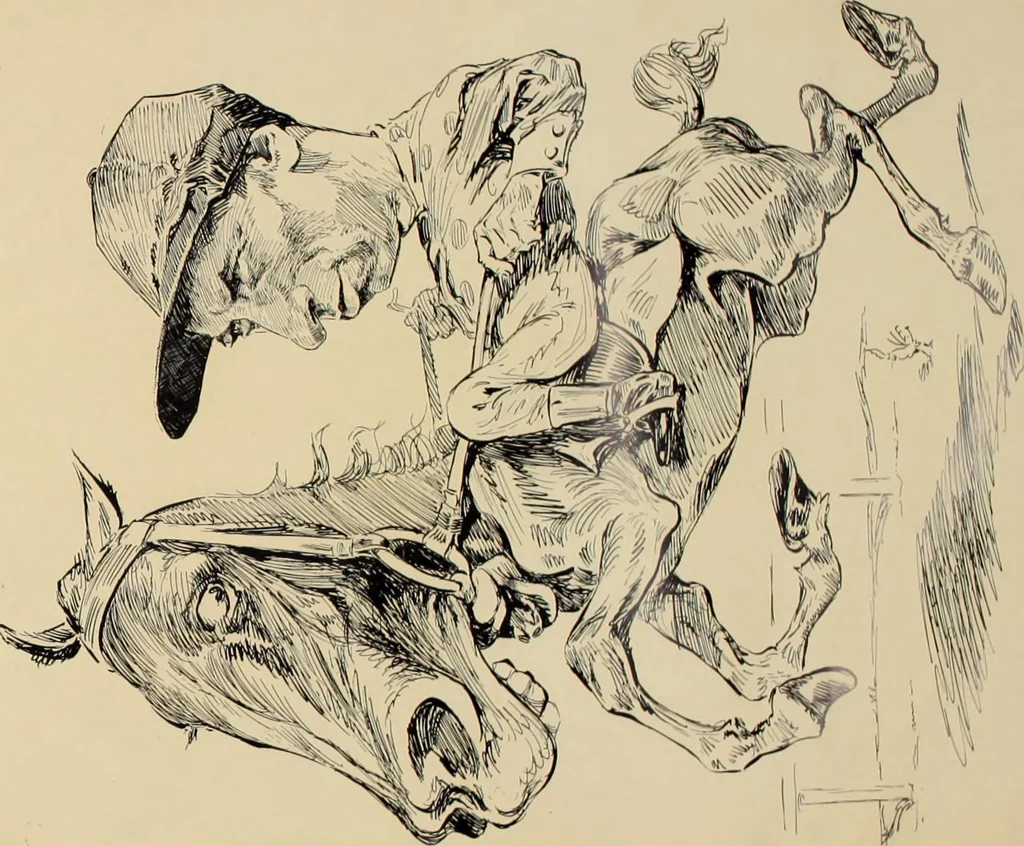 An illustration from Turf in caricature., 1900, leaf 8
