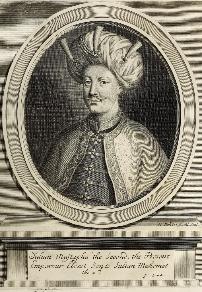 An illustration from The Turkish history, from the original of that nation, to the growth of the Ottoman Empire, with the lives and conquests of their princes and emperors. With a continuation to this present year, MDCLXXXVII. Whereunto is added the present state of the Ottoman Empire:, 1687, leaf 555