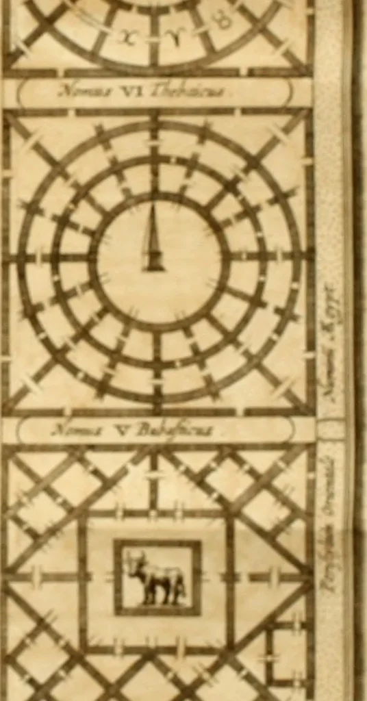 An illustration from Turris Babel, sive Archontologia qua Primo Priscorum post diluvium hominum vita, mores rerumque gestarum magnitudo, Secundo Turris fabrica civitatumque extructio, consusio linguarum, inde gentium transmigrationis..., 1679, leaf 120