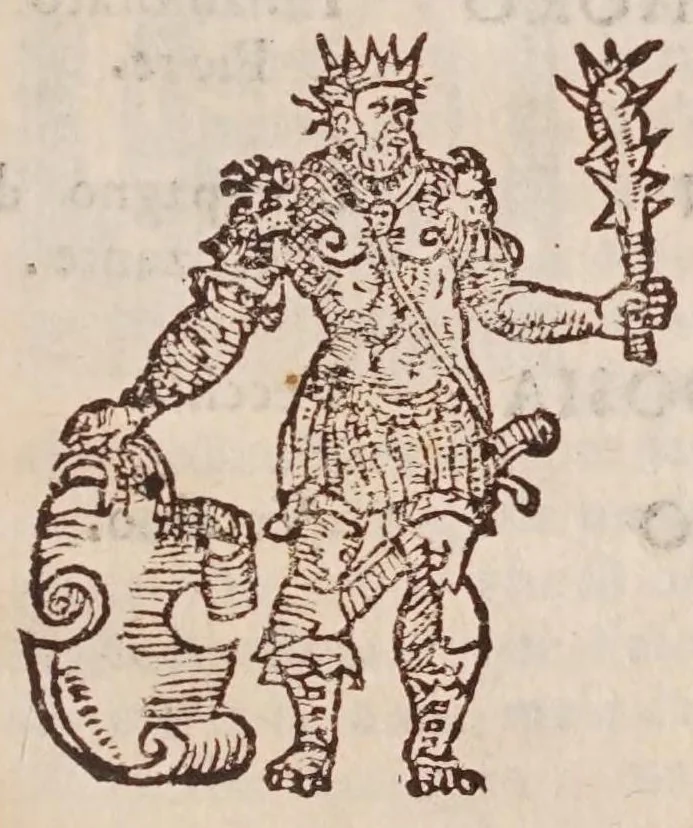 An illustration from [Tutte le opere del famosissimo Ruzante : di nuovo con somma diligenza rivedute, et corrette : et aggiuntovi un sonnetto et una canzone dell'istesso autore .., 1584, leaf 125
