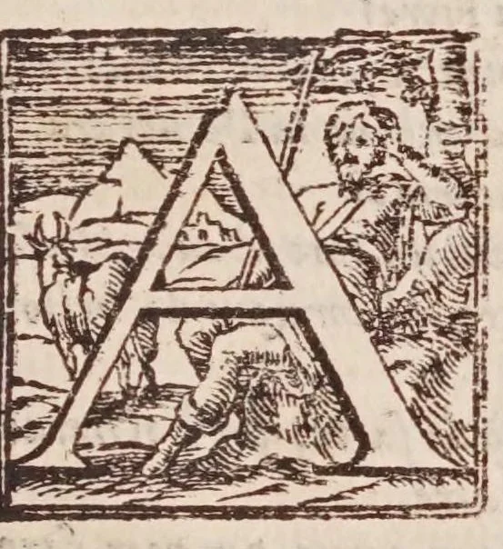 An illustration from [Tutte le opere del famosissimo Ruzante : di nuovo con somma diligenza rivedute, et corrette : et aggiuntovi un sonnetto et una canzone dell'istesso autore .., 1584, leaf 143