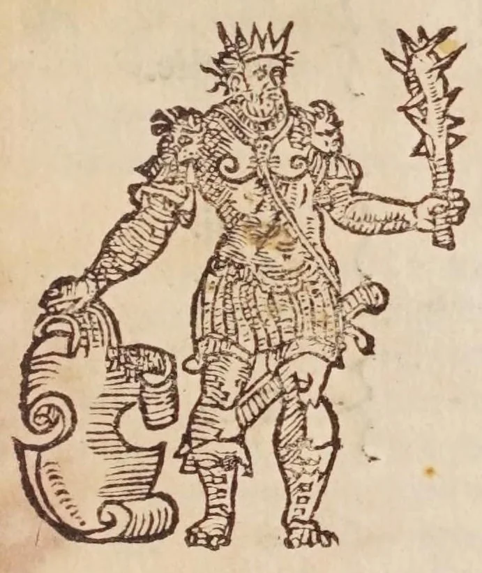 An illustration from [Tutte le opere del famosissimo Ruzante : di nuovo con somma diligenza rivedute, et corrette : et aggiuntovi un sonnetto et una canzone dell'istesso autore .., 1584, leaf 281