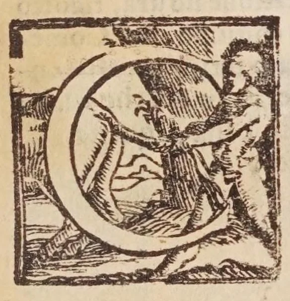 An illustration from [Tutte le opere del famosissimo Ruzante : di nuovo con somma diligenza rivedute, et corrette : et aggiuntovi un sonnetto et una canzone dell'istesso autore .., 1584, leaf 283