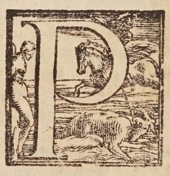 An illustration from [Tutte le opere del famosissimo Ruzante : di nuovo con somma diligenza rivedute, et corrette : et aggiuntovi un sonnetto et una canzone dell'istesso autore .., 1584, leaf 288