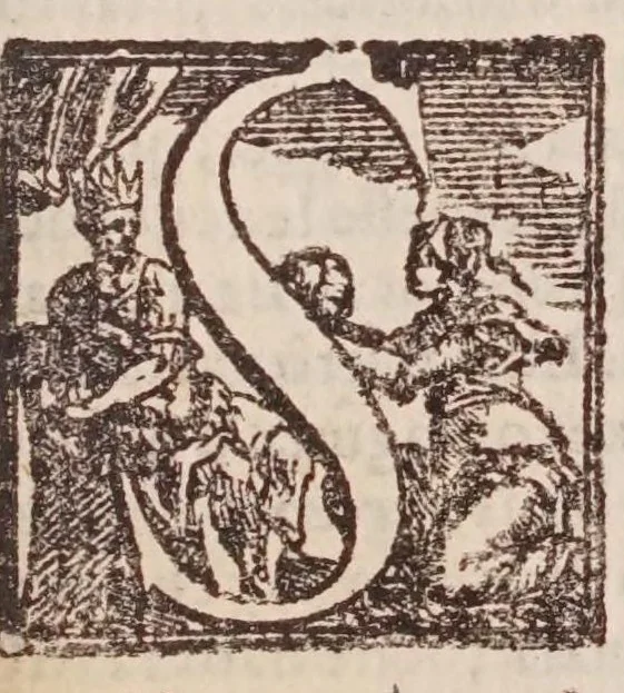 An illustration from [Tutte le opere del famosissimo Ruzante : di nuovo con somma diligenza rivedute, et corrette : et aggiuntovi un sonnetto et una canzone dell'istesso autore .., 1584, leaf 461