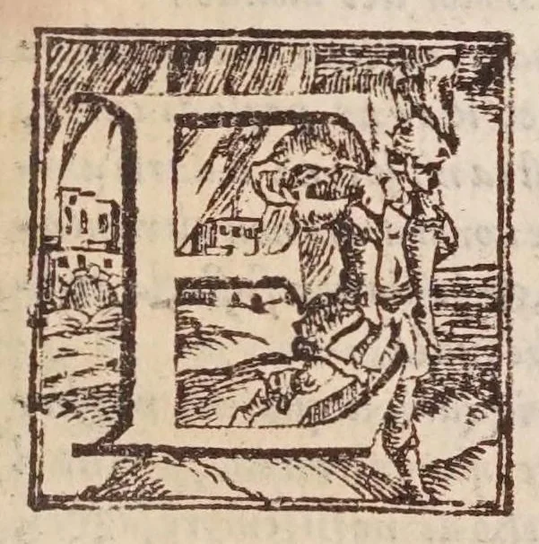 An illustration from [Tutte le opere del famosissimo Ruzante : di nuovo con somma diligenza rivedute, et corrette : et aggiuntovi un sonnetto et una canzone dell'istesso autore .., 1584, leaf 563