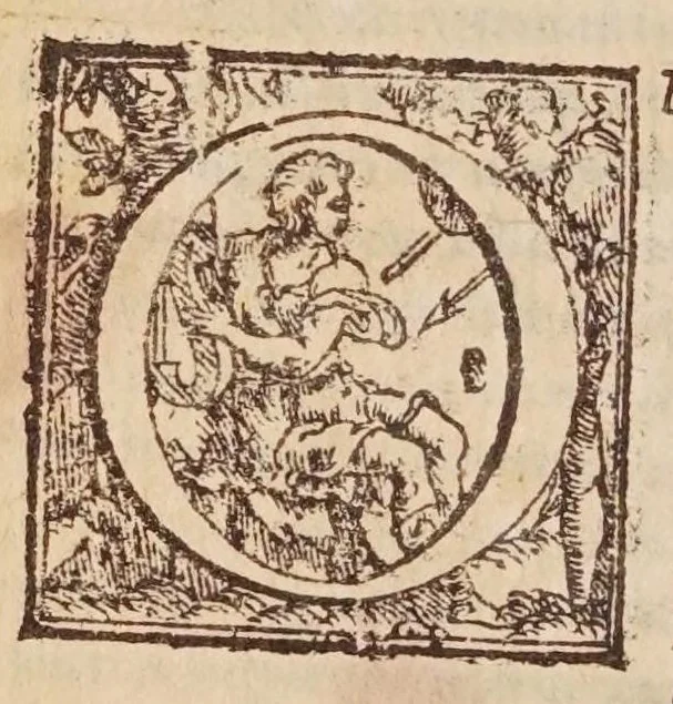 An illustration from [Tutte le opere del famosissimo Ruzante : di nuovo con somma diligenza rivedute, et corrette : et aggiuntovi un sonnetto et una canzone dell'istesso autore .., 1584, leaf 656