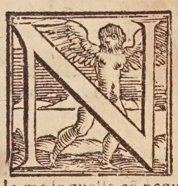 An illustration from [Tutte le opere del famosissimo Ruzante : di nuovo con somma diligenza rivedute, et corrette : et aggiuntovi un sonnetto et una canzone dell'istesso autore .., 1584, leaf 7