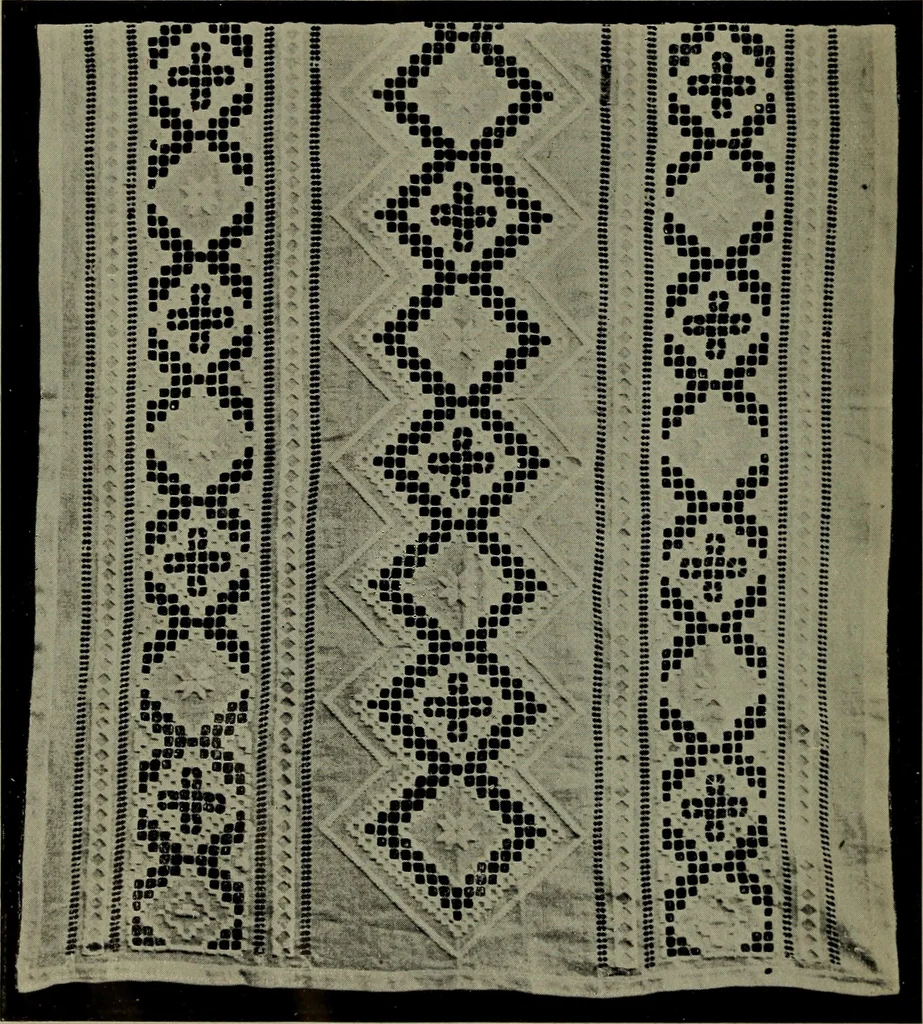 An illustration from The Twentieth century pattern book for Norwegian lace and embroidery, 1908, leaf 11