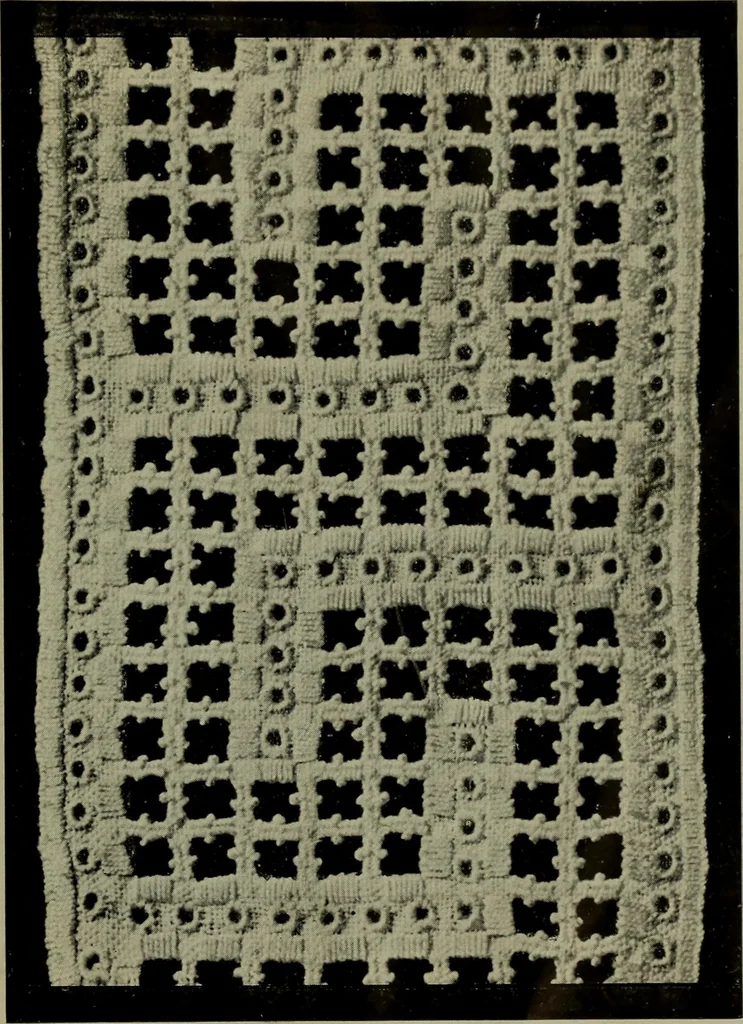 An illustration from The Twentieth century pattern book for Norwegian lace and embroidery, 1908, leaf 12