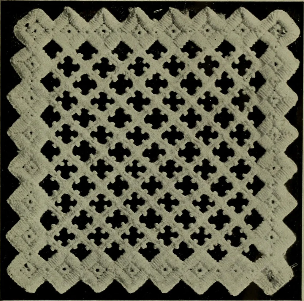 An illustration from The Twentieth century pattern book for Norwegian lace and embroidery, 1908, leaf 14