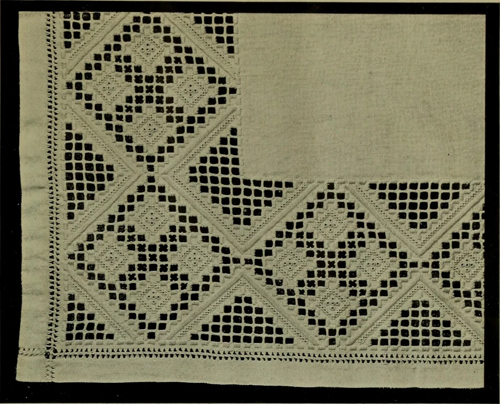 An illustration from The Twentieth century pattern book for Norwegian lace and embroidery, 1908, leaf 4