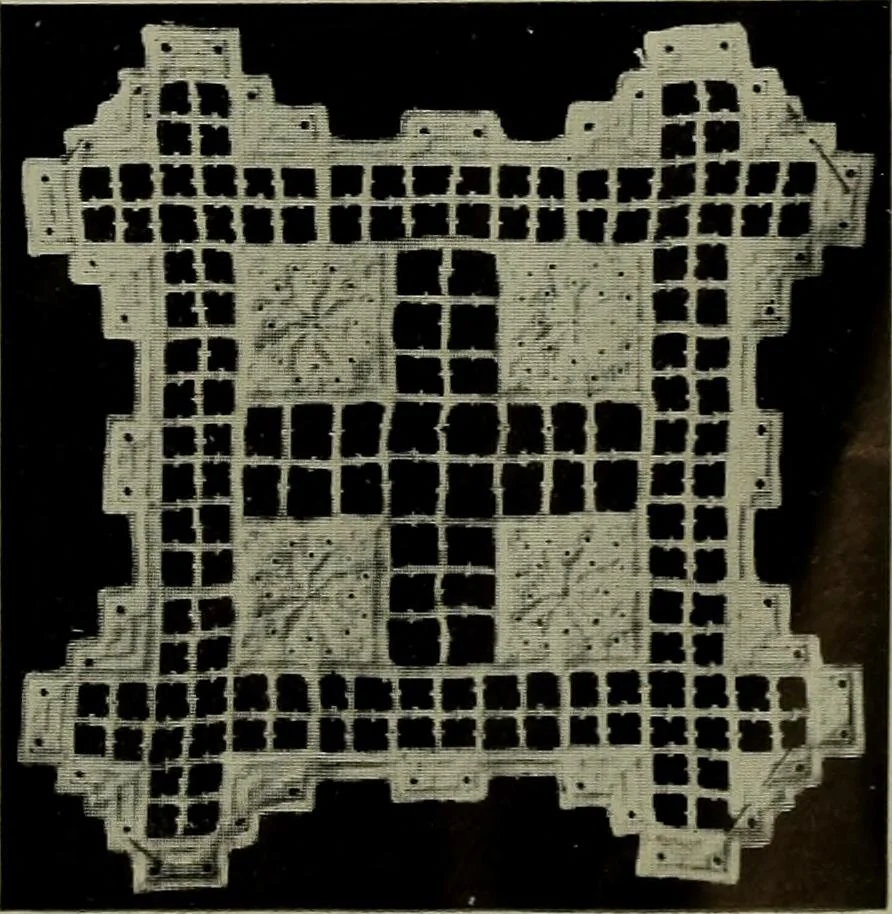 An illustration from The Twentieth century pattern book for Norwegian lace and embroidery, 1908, leaf 6