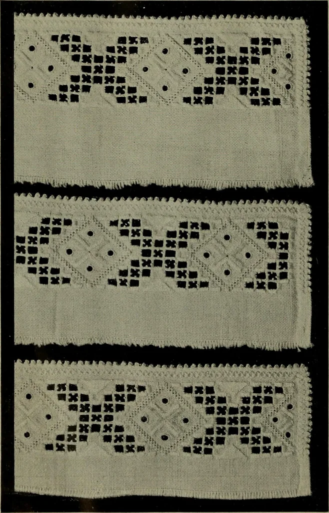 An illustration from The Twentieth century pattern book for Norwegian lace and embroidery, 1908, leaf 7