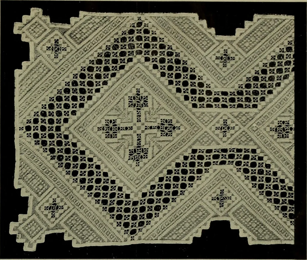 An illustration from The Twentieth century pattern book for Norwegian lace and embroidery, 1908, leaf 8