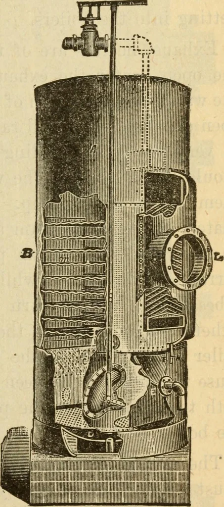 An illustration from Twentieth century handbook for steam engineers and electricians, with questions and answers; a practical nontechnical treatise on the care and management of steam engines, boilers and electric machinery, 1922, leaf 202