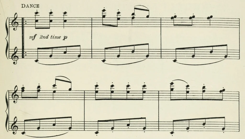 An illustration from Twenty-five new figure and character dances, 1927, leaf 13