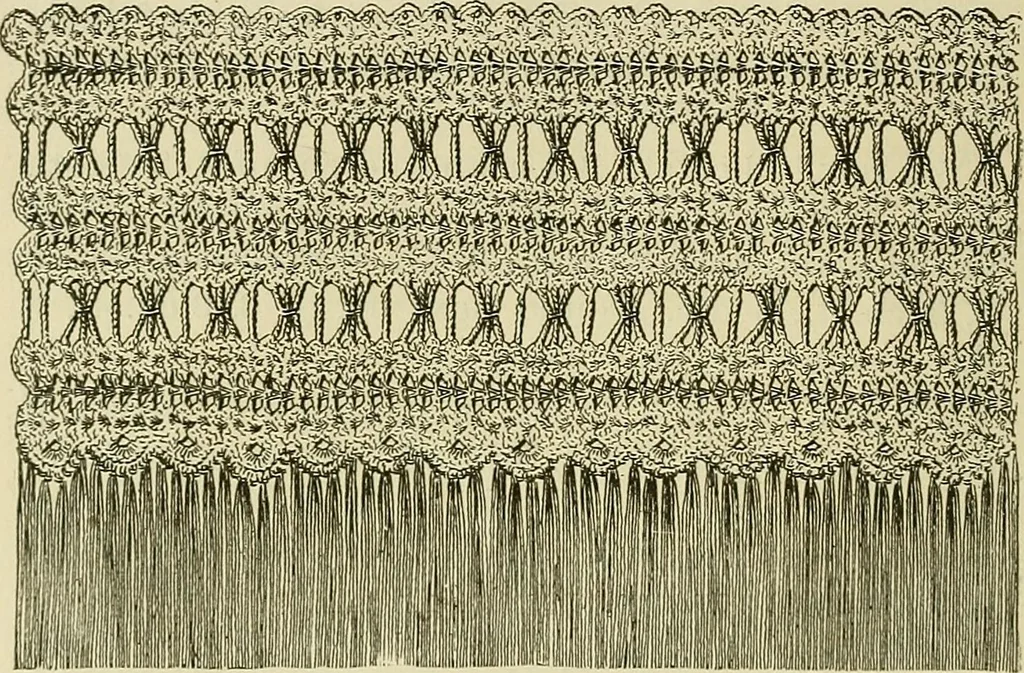 An illustration from Twine crochet work, 1883, leaf 11