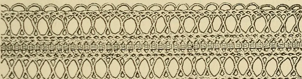 An illustration from Twine crochet work, 1883, leaf 28