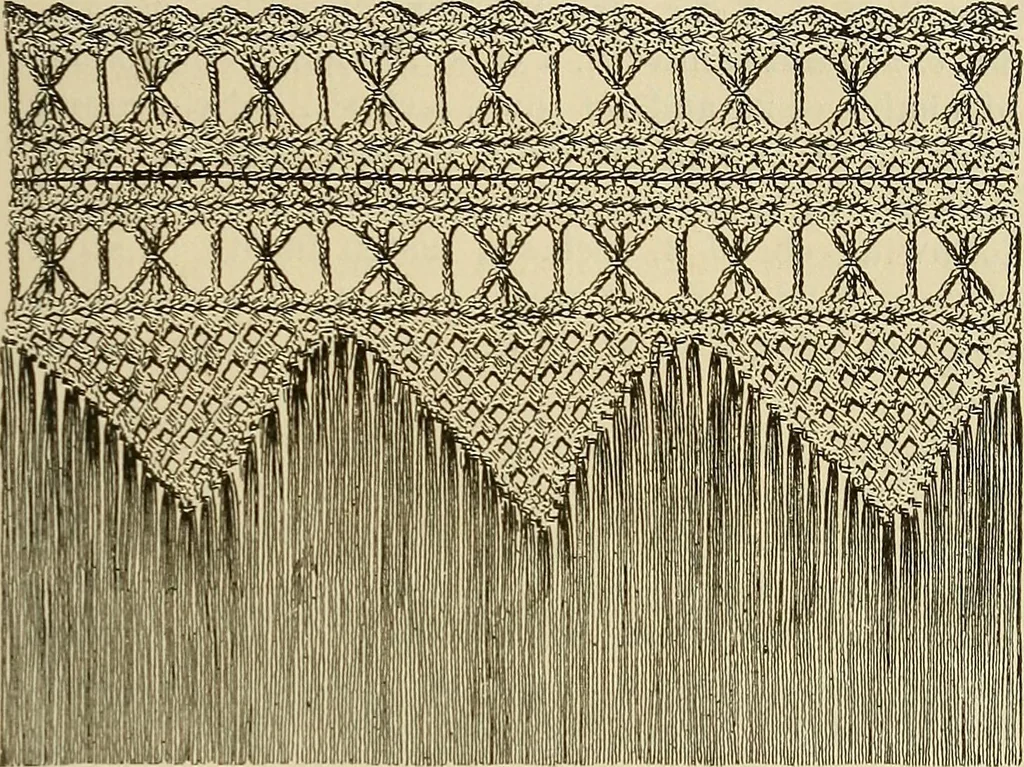 An illustration from Twine crochet work, 1883, leaf 8