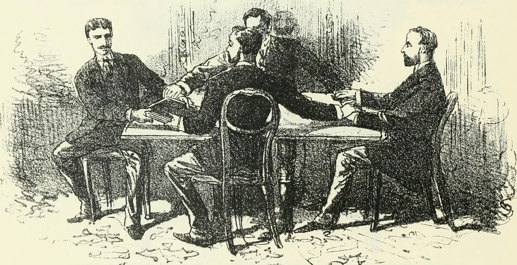 An illustration from 'Twixt two worlds : a narrative of the life and work of William Eglinton, 1886, leaf 129