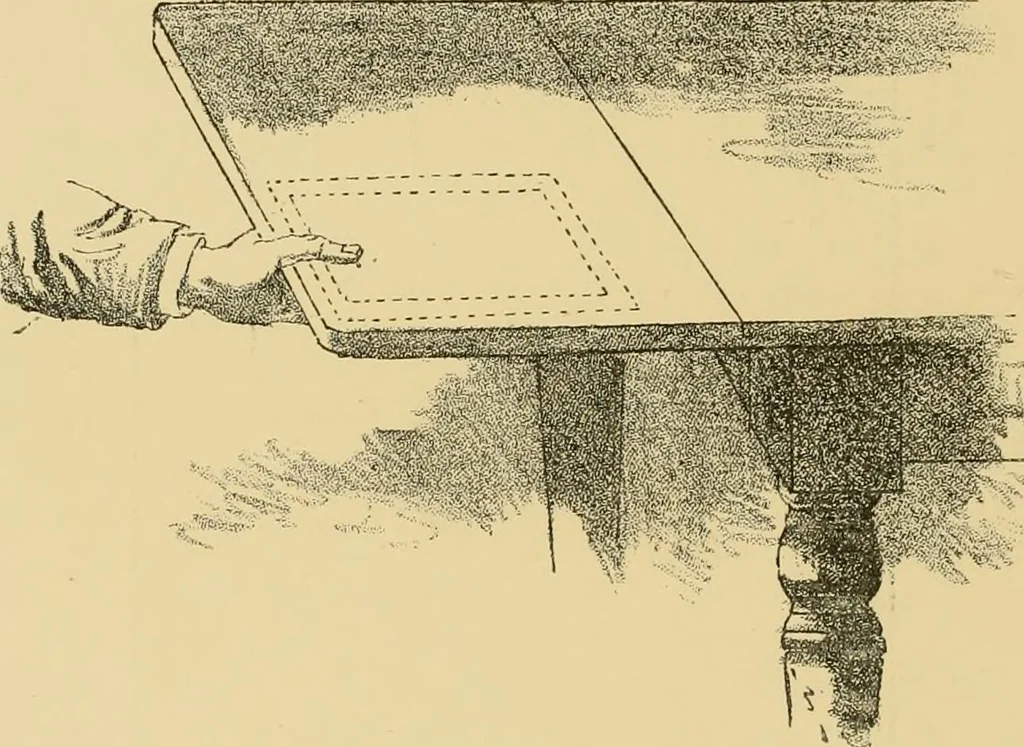 An illustration from 'Twixt two worlds : a narrative of the life and work of William Eglinton, 1886, leaf 121