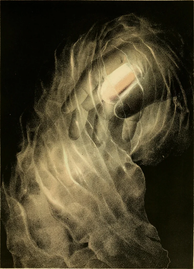 An illustration from 'Twixt two worlds : a narrative of the life and work of William Eglinton, 1886, leaf 60