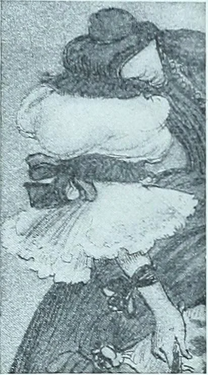 An illustration from Two centuries of costume in America, MDCXX-MDCCCXX, 1903, leaf 123