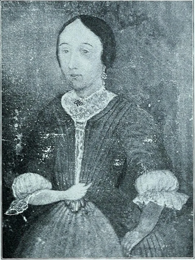 An illustration from Two centuries of costume in America, MDCXX-MDCCCXX, 1903, leaf 156