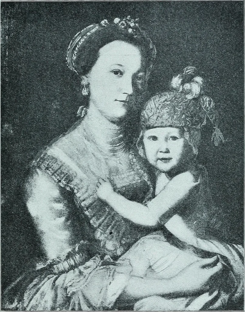 An illustration from Two centuries of costume in America, MDCXX-MDCCCXX, 1903, leaf 390
