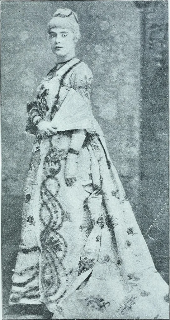 An illustration from Two centuries of costume in America, MDCXX-MDCCCXX, 1903, leaf 158