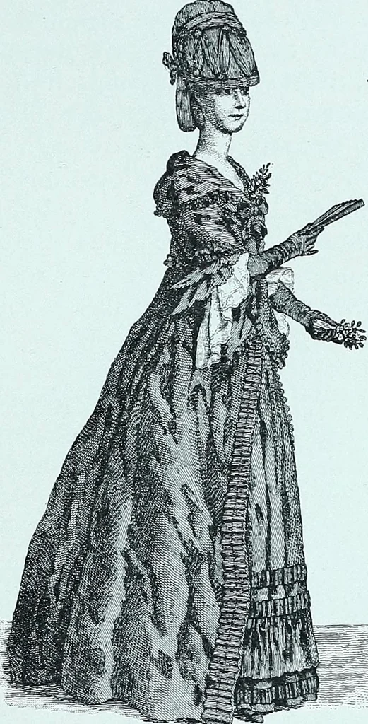An illustration from Two centuries of costume in America, MDCXX-MDCCCXX, 1903, leaf 388