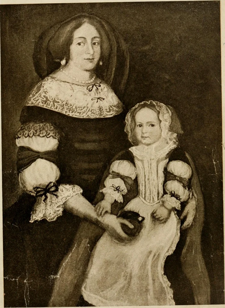 An illustration from Two centuries of costume in America, MDCXX-MDCCCXX, 1903, leaf 12