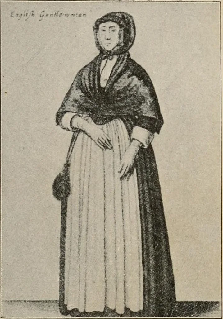 An illustration from Two centuries of costume in America, MDCXX-MDCCCXX, 1903, leaf 138