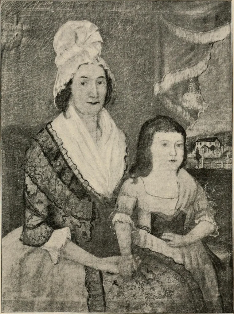 An illustration from Two centuries of costume in America, MDCXX-MDCCCXX, 1903, leaf 370