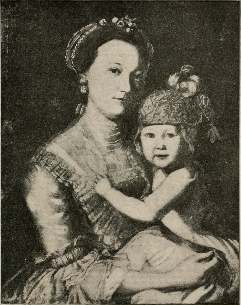 An illustration from Two centuries of costume in America, MDCXX-MDCCCXX, 1903, leaf 390