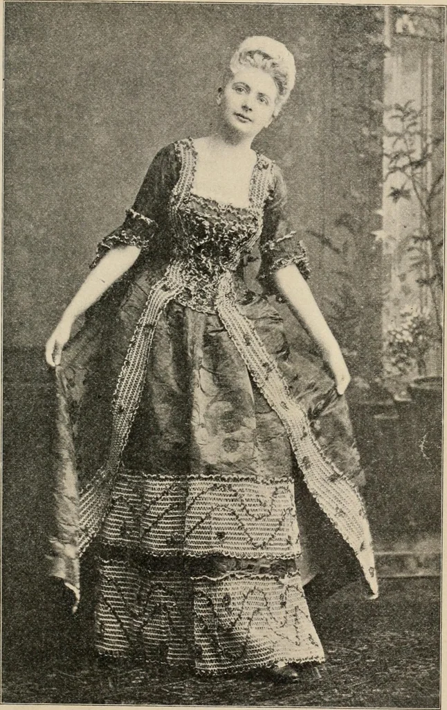 An illustration from Two centuries of costume in America, MDCXX-MDCCCXX, 1903, leaf 154