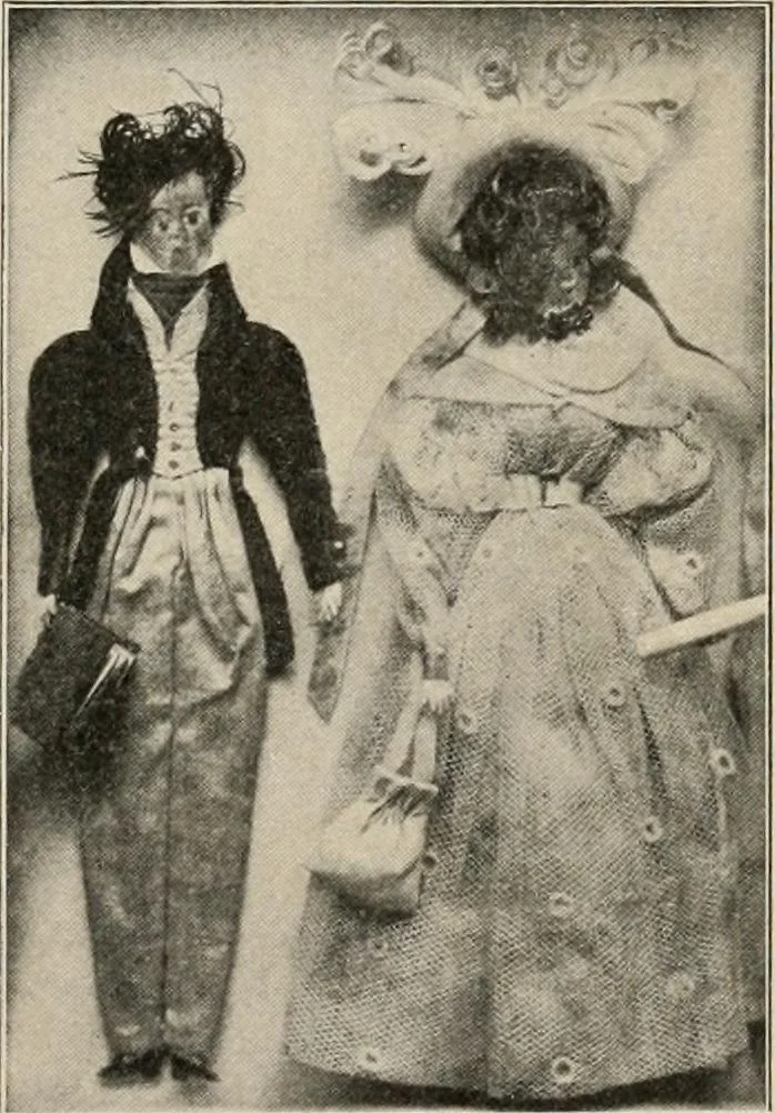 An illustration from Two centuries of costume in America, MDCXX-MDCCCXX, 1903, leaf 384