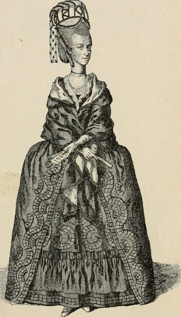 An illustration from Two centuries of costume in America, MDCXX-MDCCCXX, 1903, leaf 392