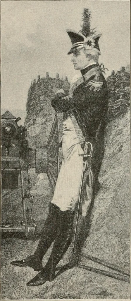 An illustration from Two centuries of costume in America, MDCXX-MDCCCXX, 1903, leaf 415